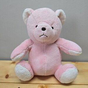 Brookstone Nap Teddy Bear Plush Pink Soft Stuffed Animal Baby Toy Nursery‎
